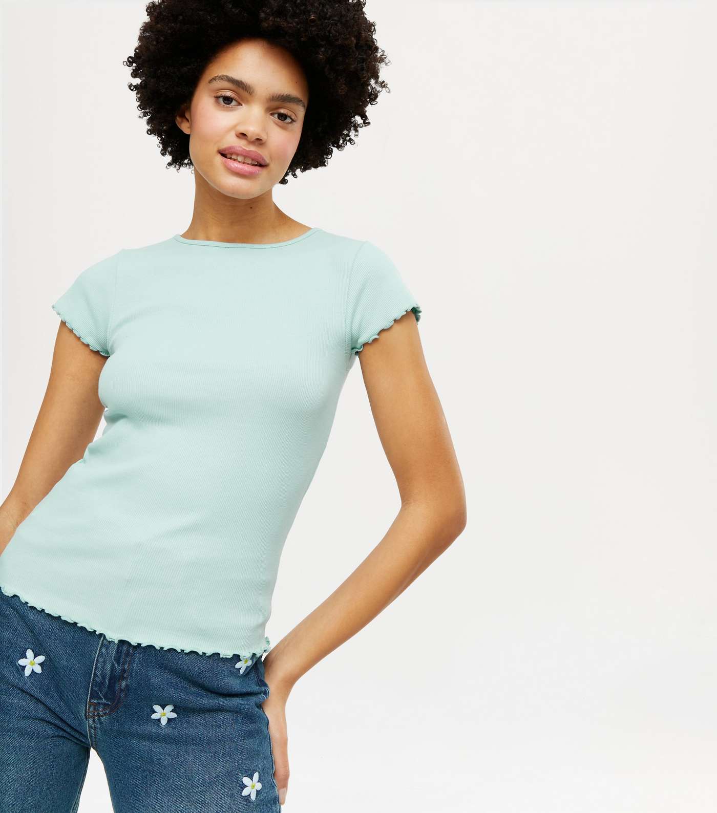 Turquoise Frill T-Shirt 