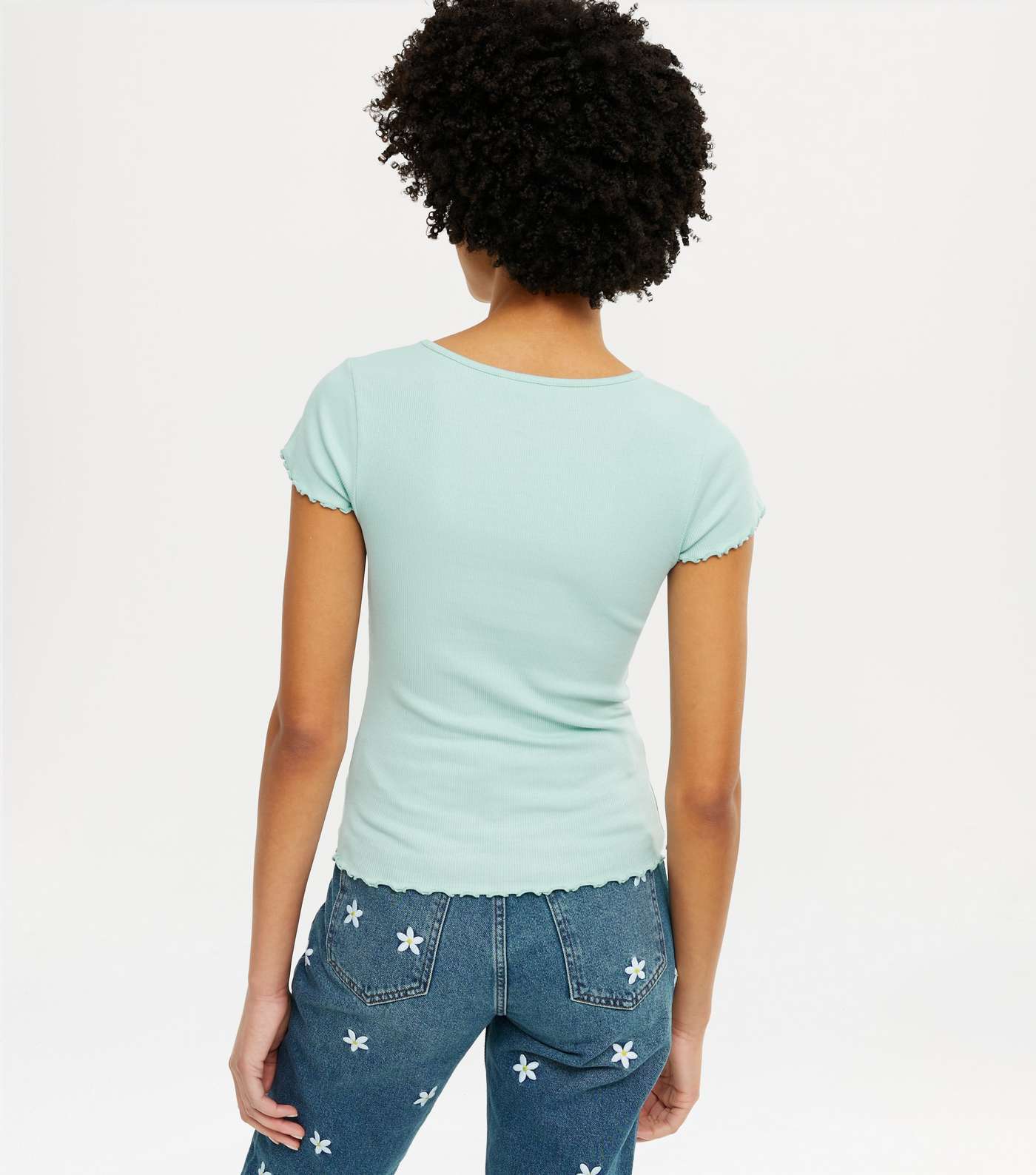 Turquoise Frill T-Shirt  Image 3