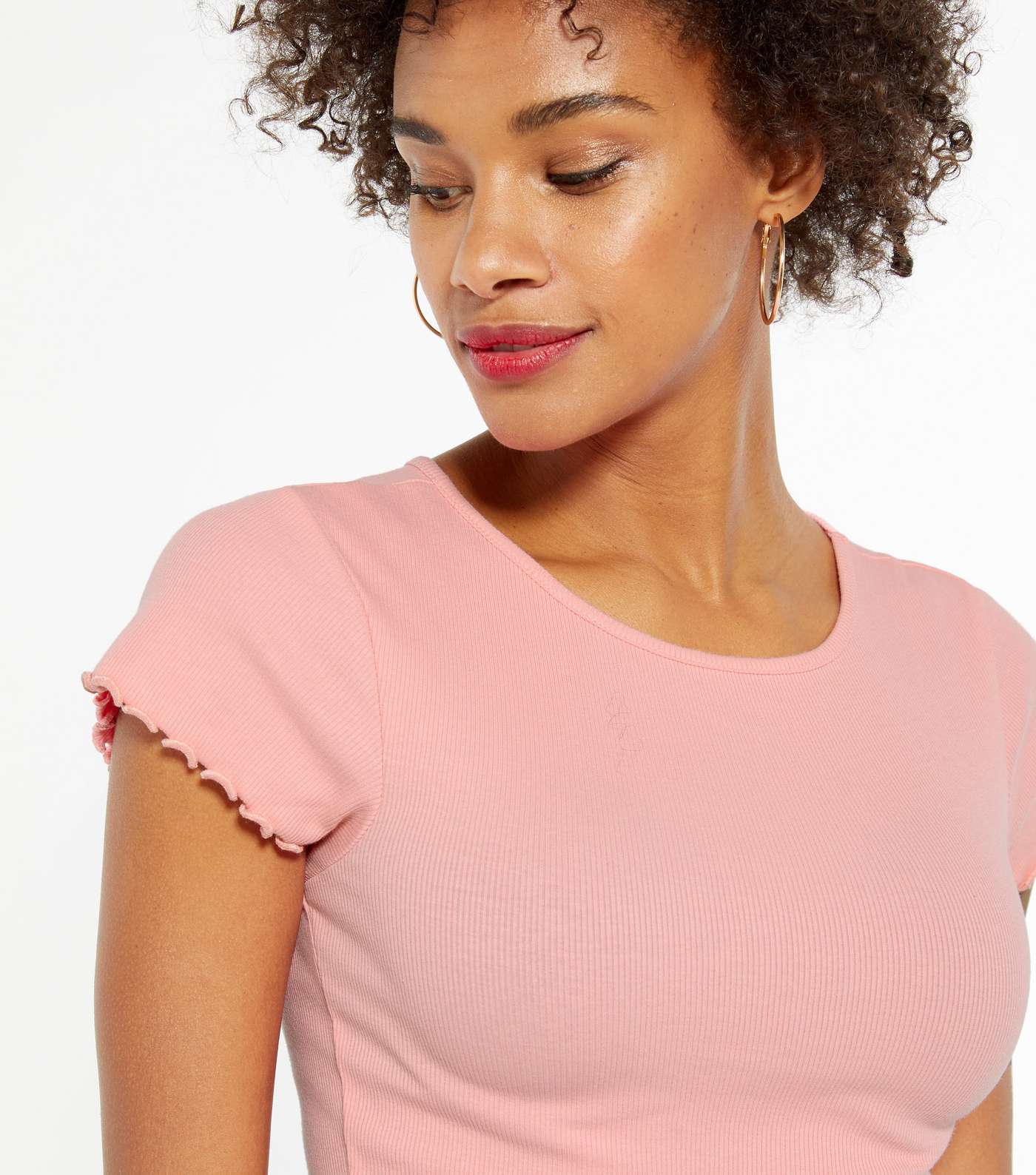 Bright Pink Frill T-Shirt  Image 4