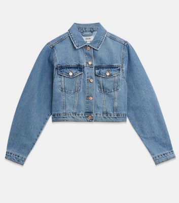 Zara denim puff cheap sleeve jacket