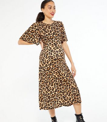 new look maternity leopard print dress