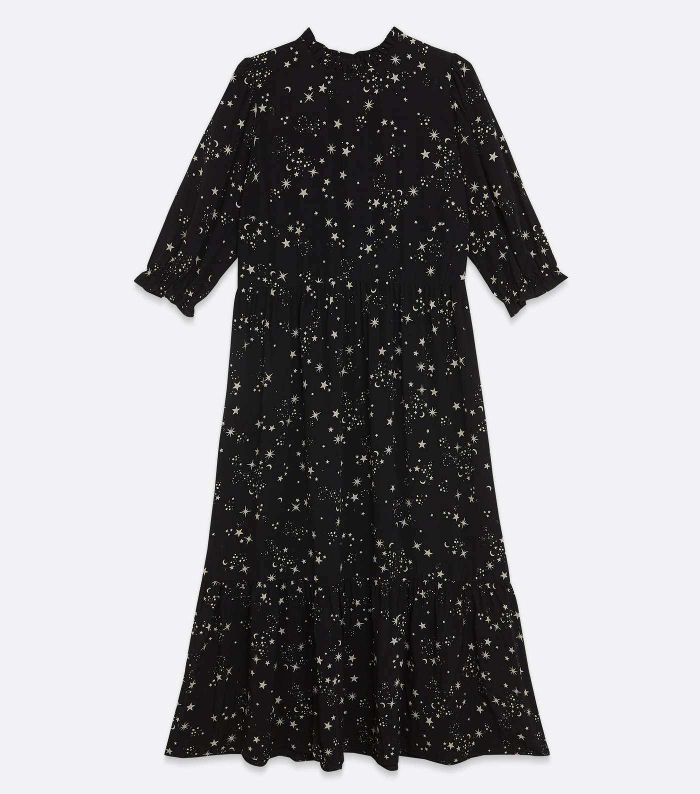 Tall Black Mystic Star Print Midi Dress Image 5