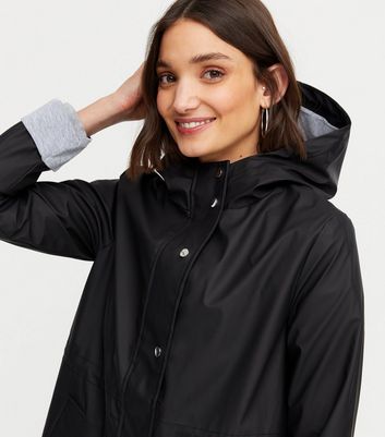 Black hooded anorak jacket Clearance