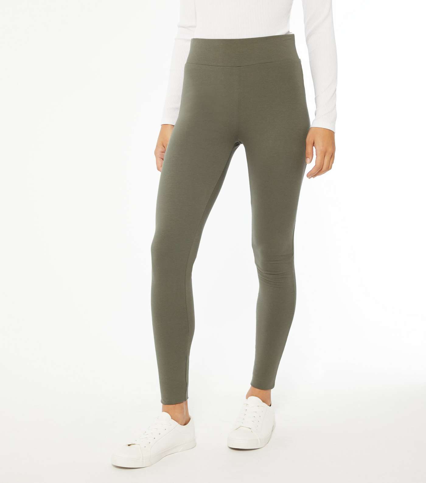 2 Pack Green and Black Jersey Leggings  Image 2