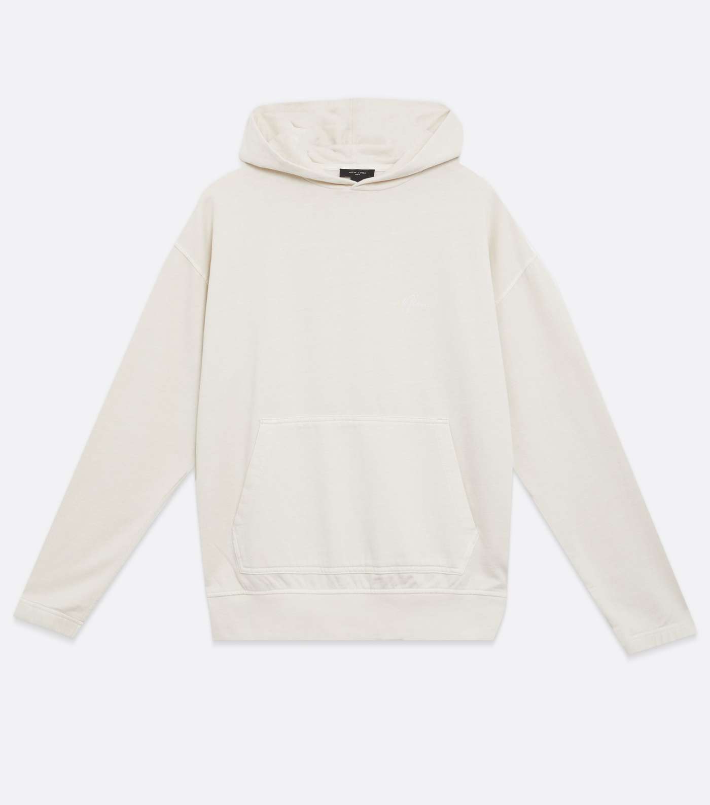 Cream Washed Jersey Pocket Front Hoodie Image 5