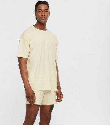 Off White Oversized Short Lounge Set New Look