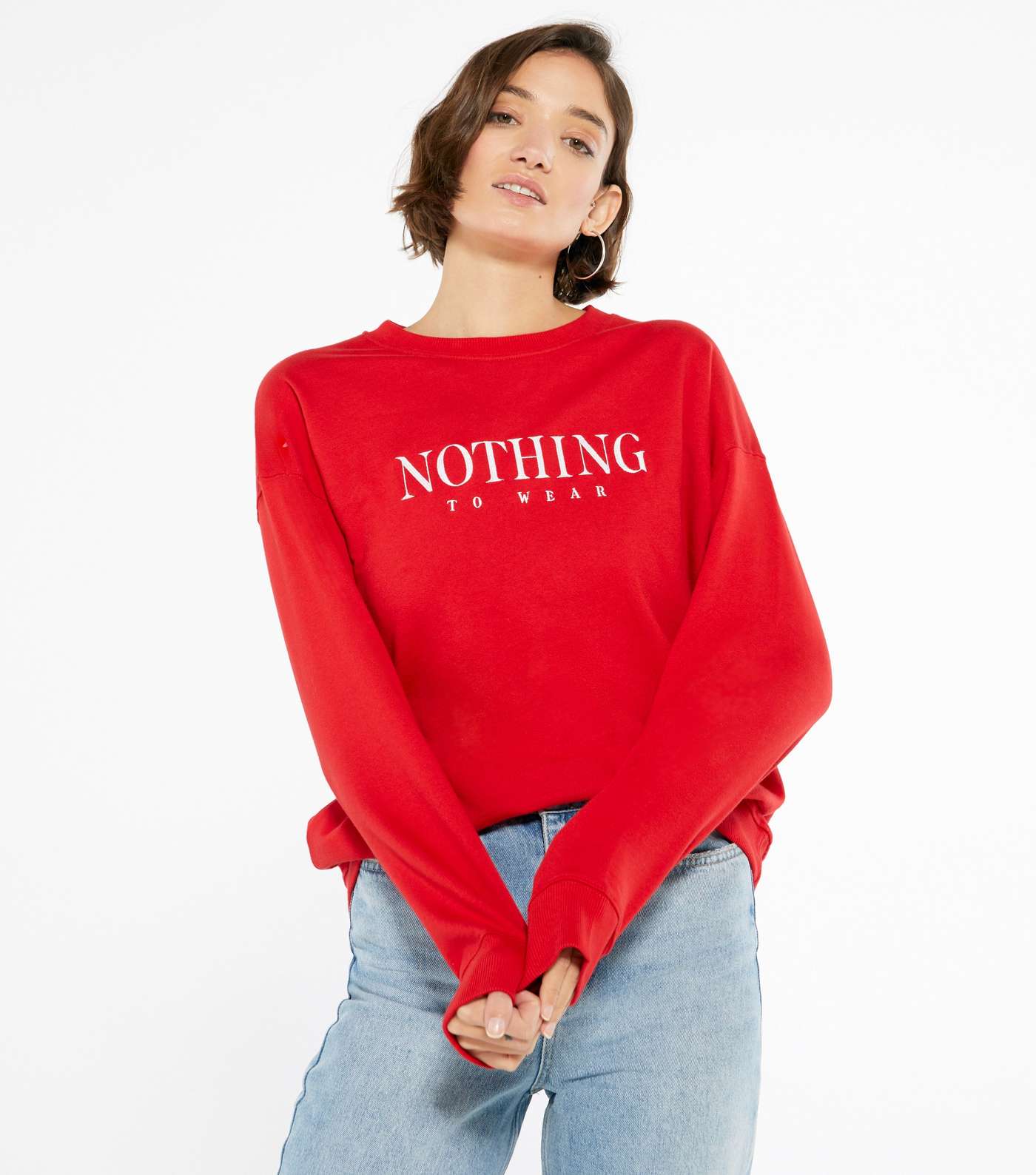 Red Nothing To Wear Logo Sweatshirt 