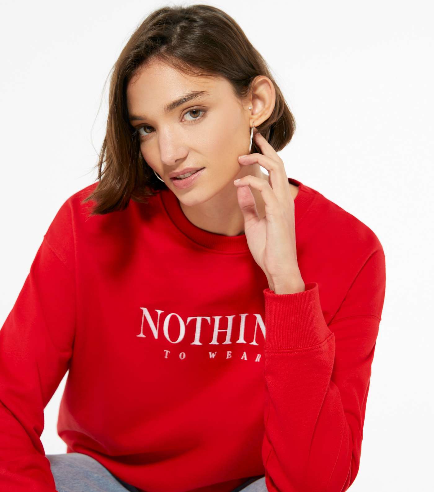 Red Nothing To Wear Logo Sweatshirt  Image 3
