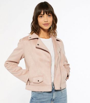 Baby pink 2025 suede jacket