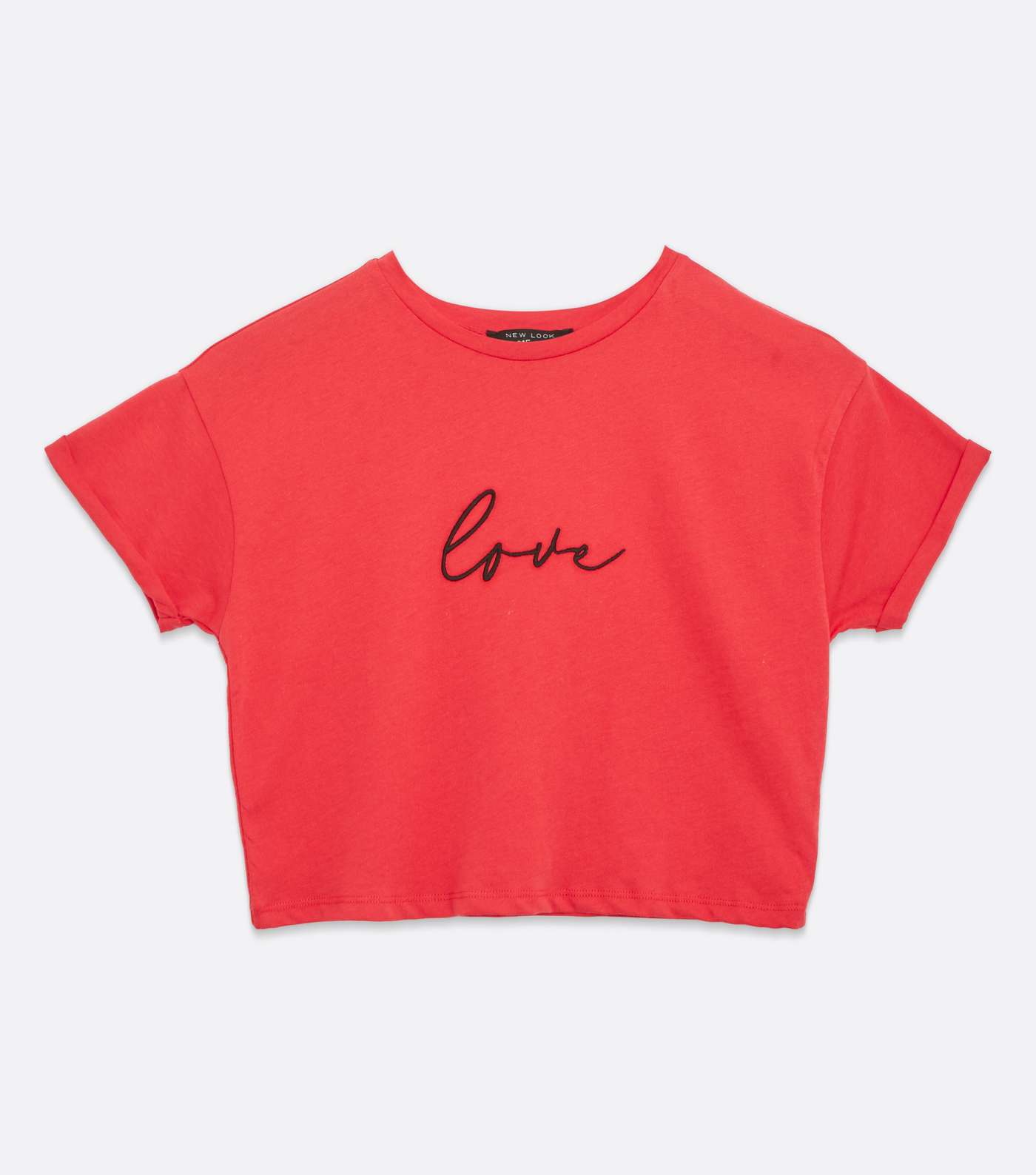 Girls Red Love Logo T-Shirt  Image 4