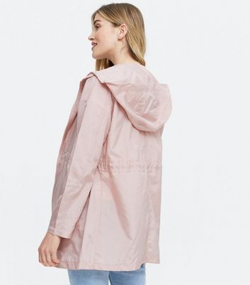 Maternity Pale Pink Hooded Packable Mac 
