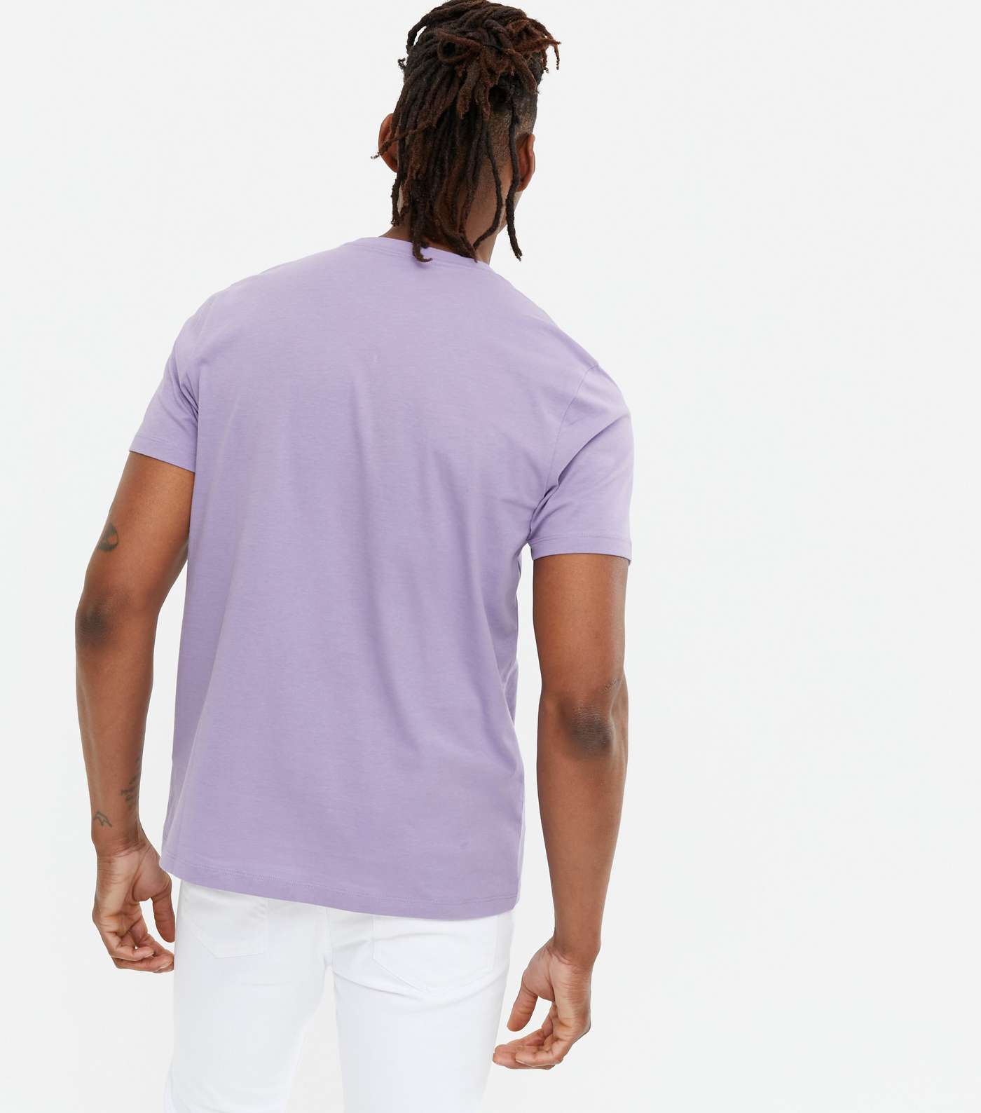Light Purple Regular Fit Crew T-Shirt Image 4