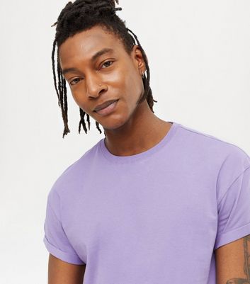 mens purple v neck t shirt