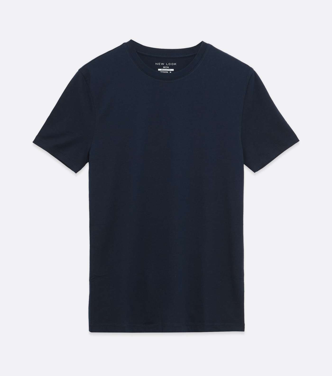 Navy Crew Neck Muscle Fit T-Shirt Image 5