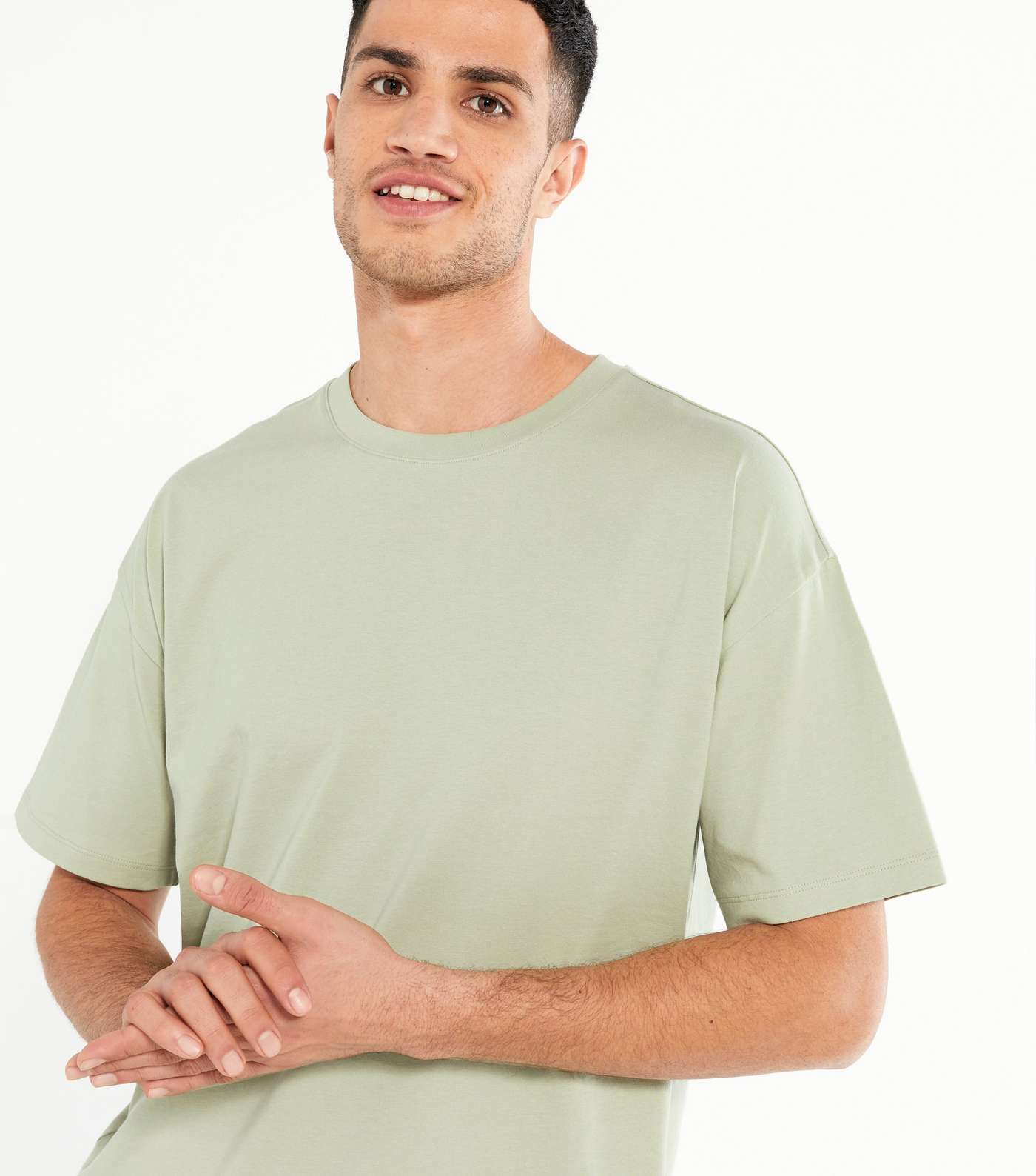 Light Green Jersey Oversized T-Shirt Image 3