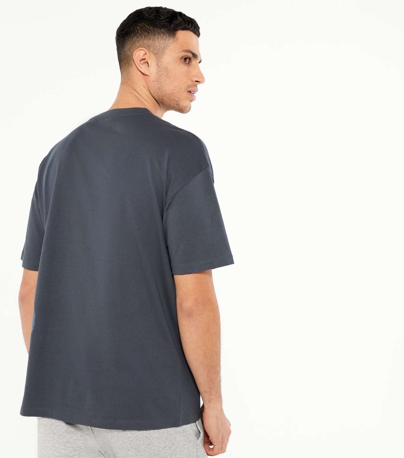 Indigo Jersey Oversized T-Shirt Image 4