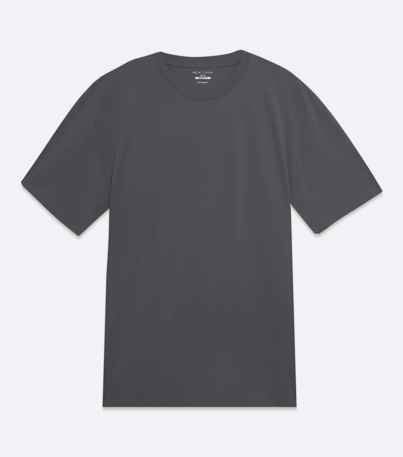 Dark Grey Crew Neck Long T-shirt Image 5