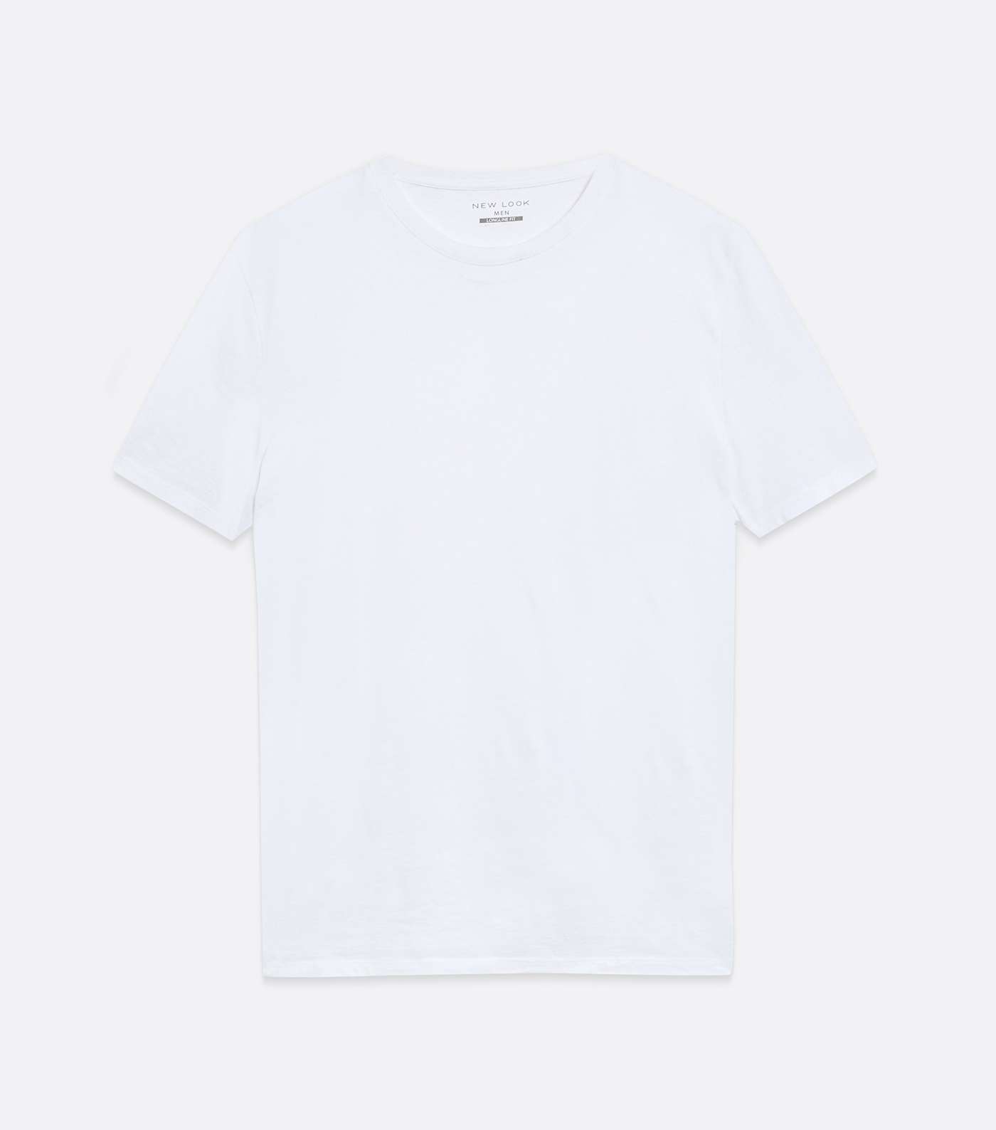 White Crew Neck Long T-shirt Image 5