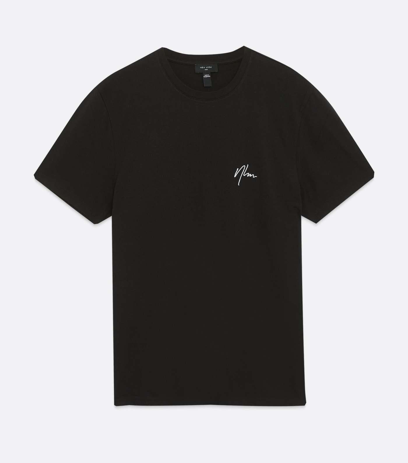 Black NLM Embroidered T-Shirt Image 6