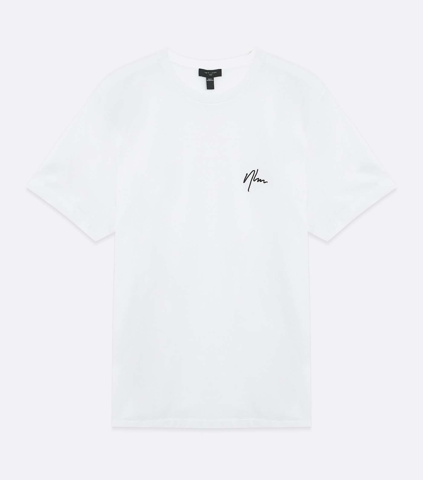 White NLM Embroidered T-Shirt Image 6