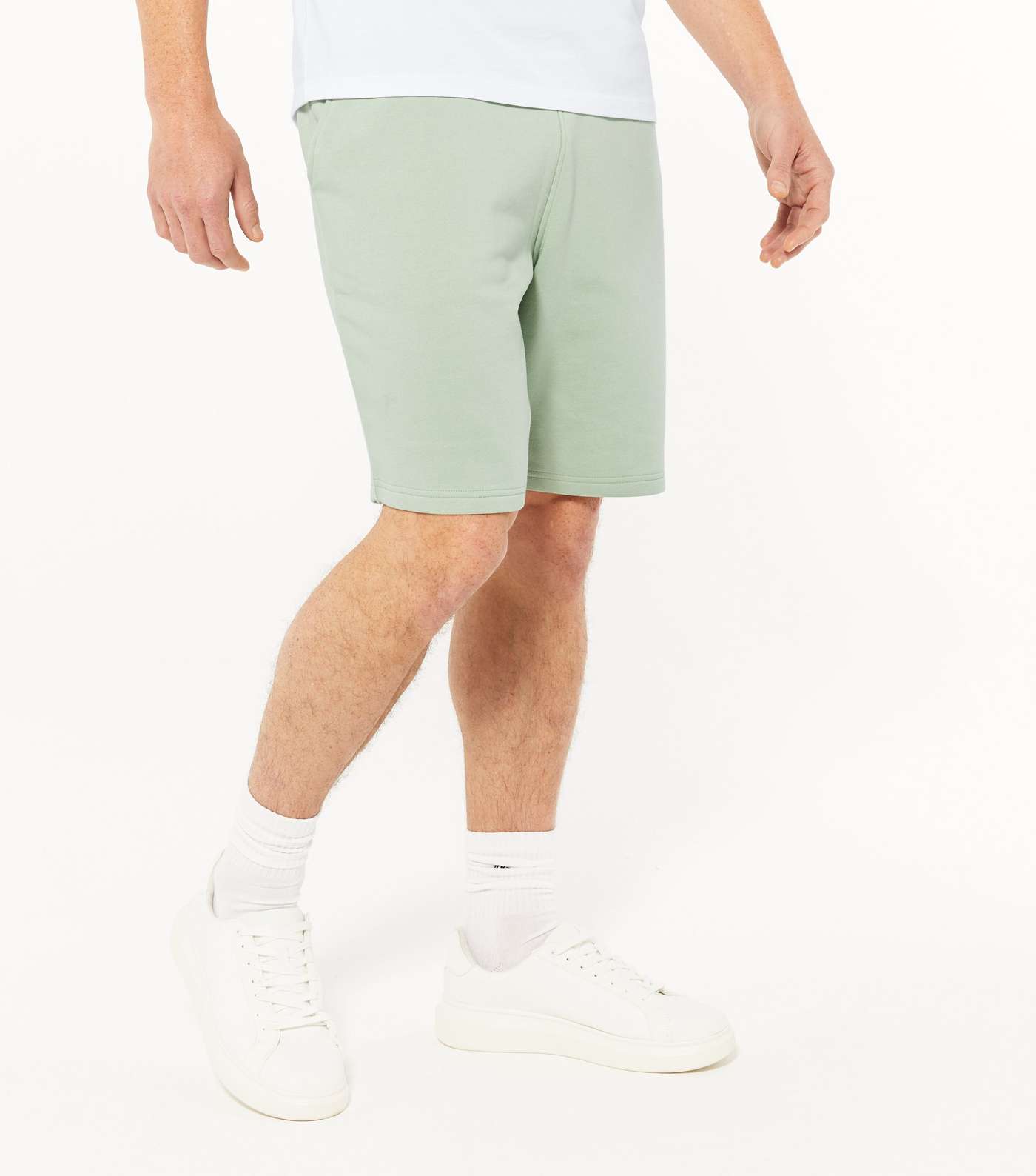 Light Green Jersey Tie Front Shorts Image 2