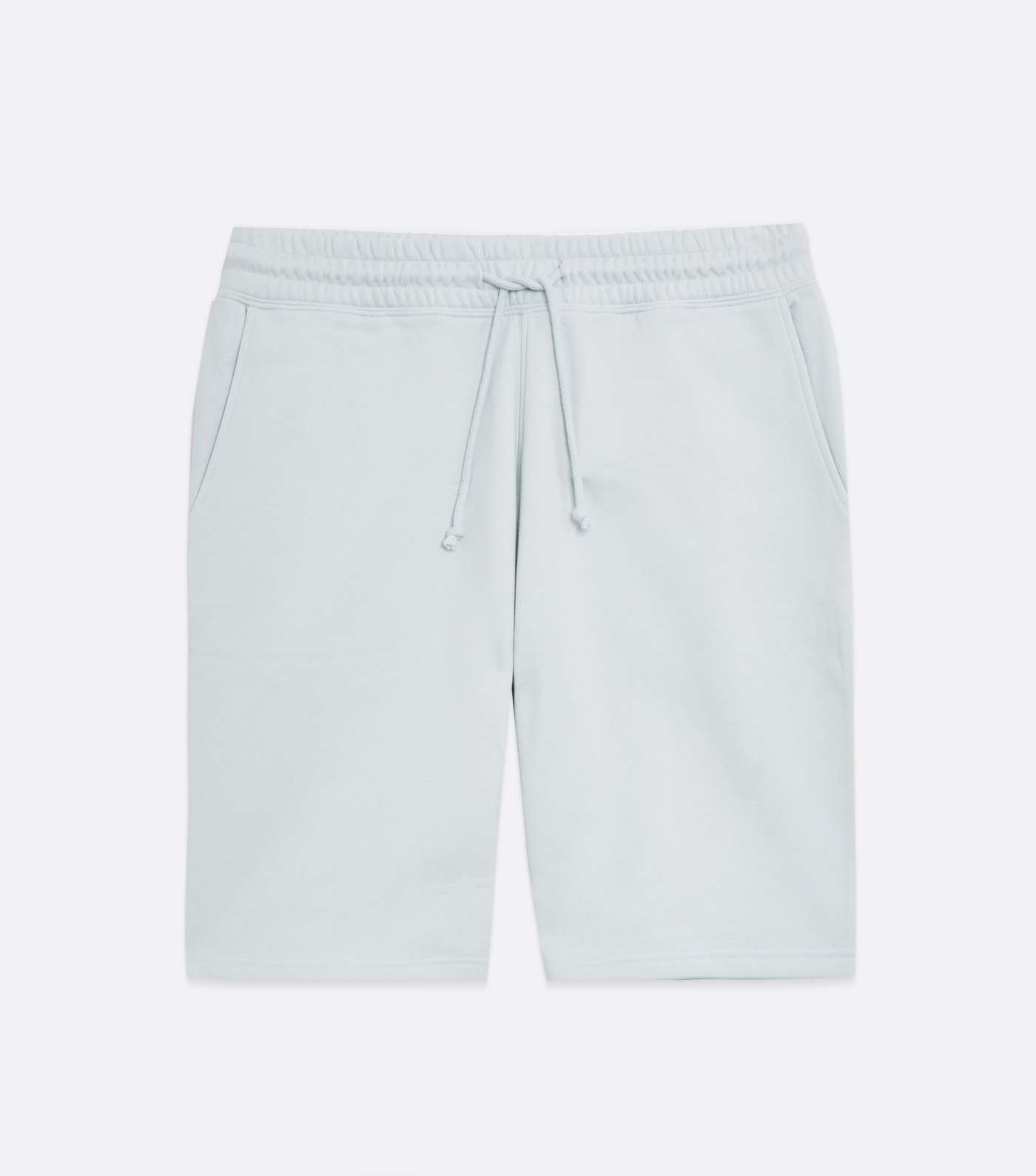 Pale Blue Jersey Tie Front Shorts  Image 5