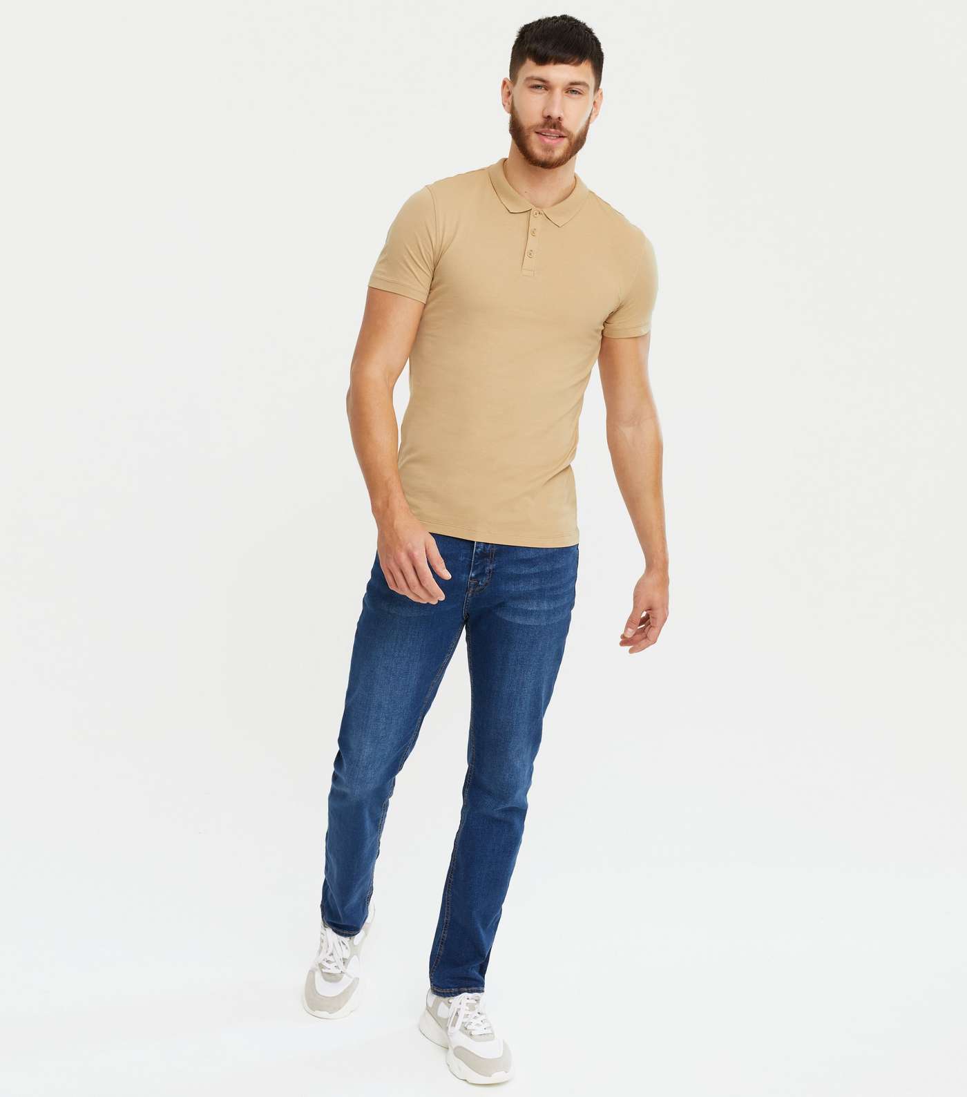 Camel Short Sleeve Muscle Fit Polo Shirt Image 2