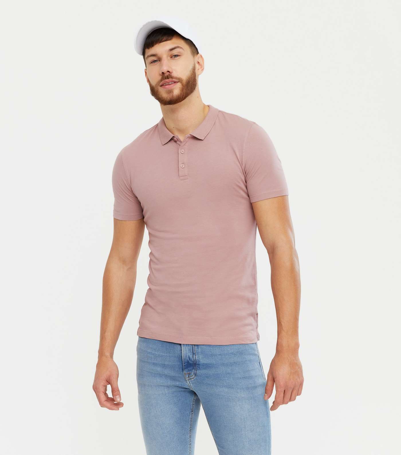 Mid Pink Short Sleeve Muscle Fit Polo Shirt