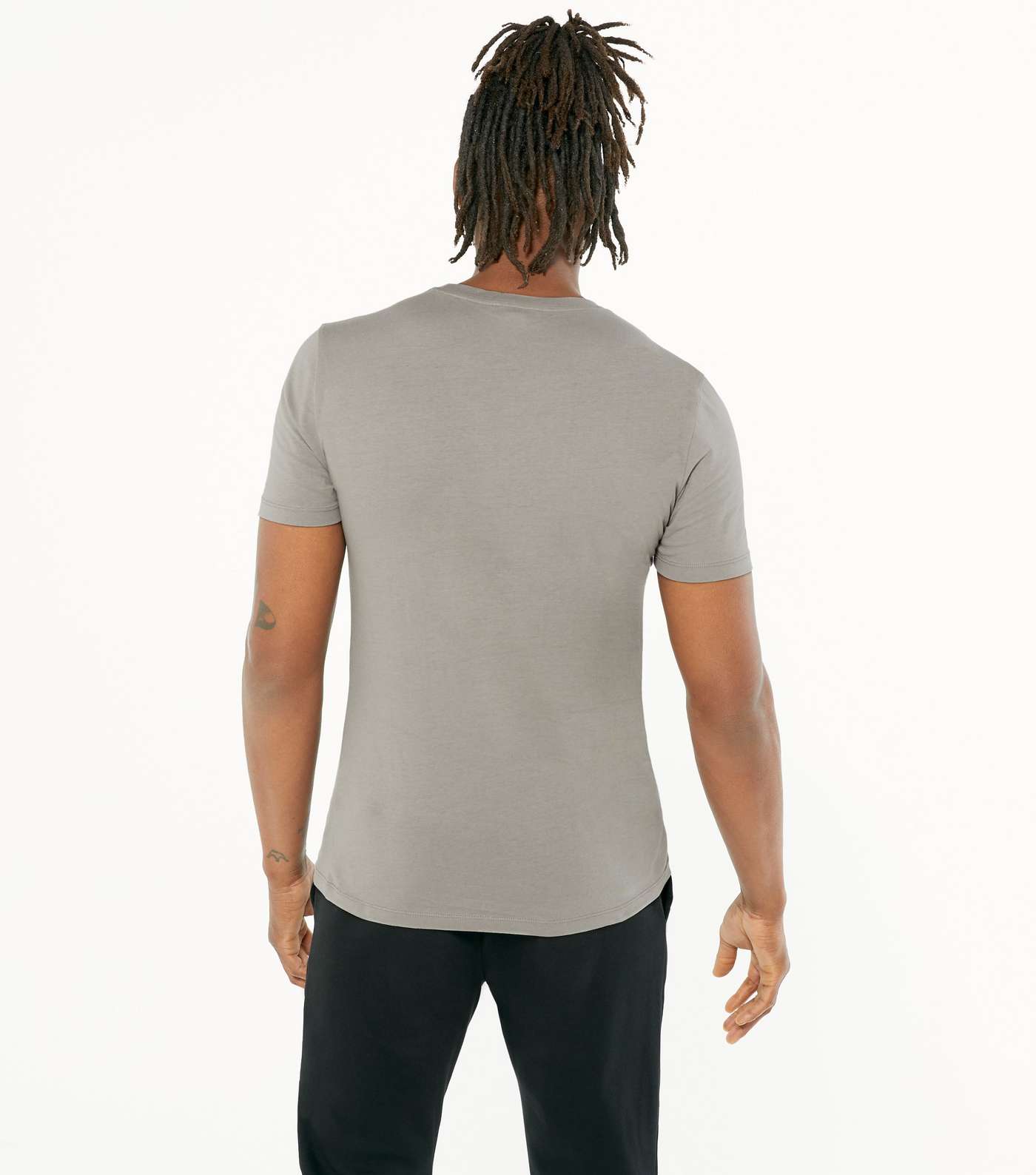 Pale Grey Paradise Logo Muscle Fit T-Shirt Image 4