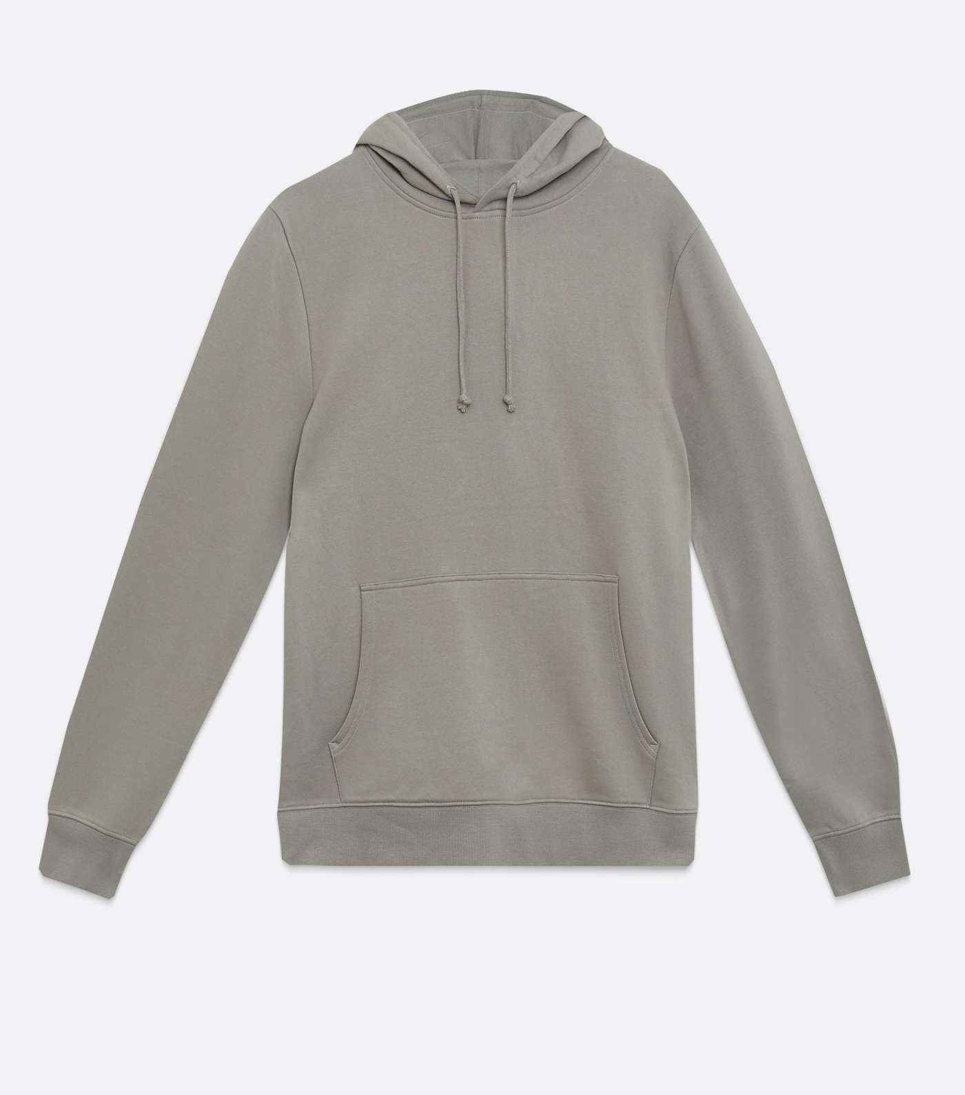 Pale Grey Jersey Pocket Front Hoodie Image 5