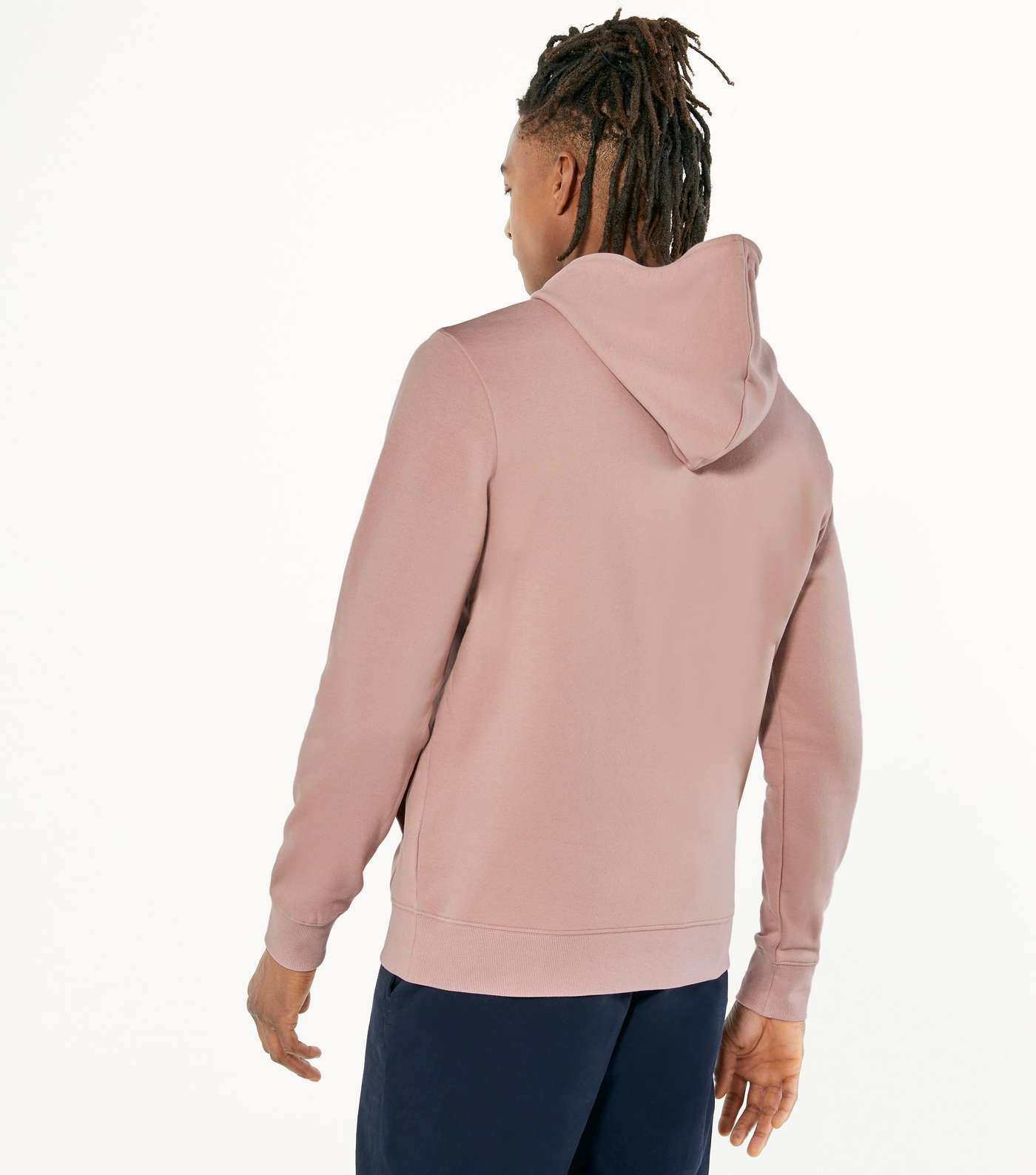 Mid Pink Jersey Pocket Front Hoodie Image 4