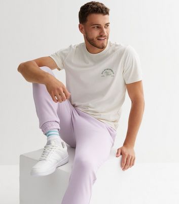 Lilac Jersey Cuffed Joggers