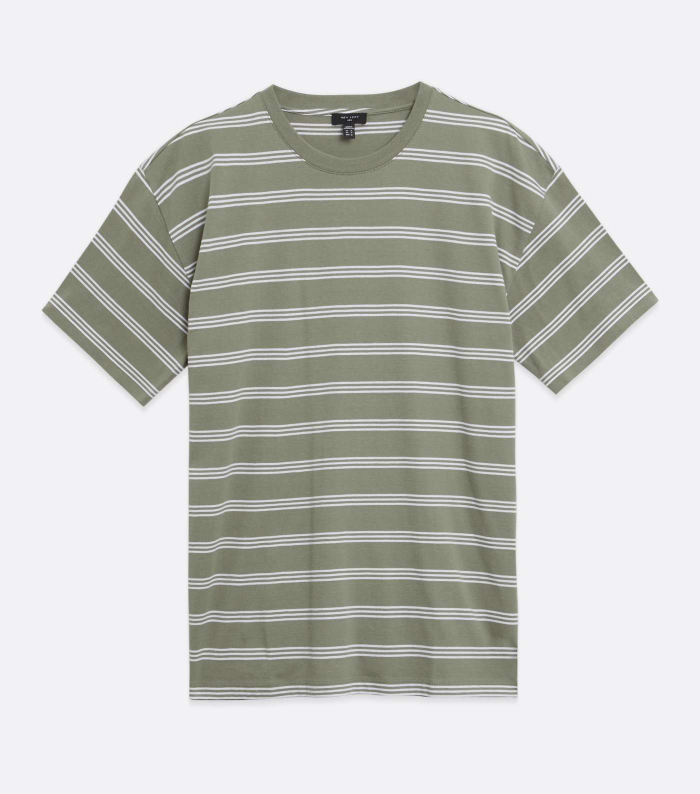 Olive Stripe Oversized T-Shirt Image 5