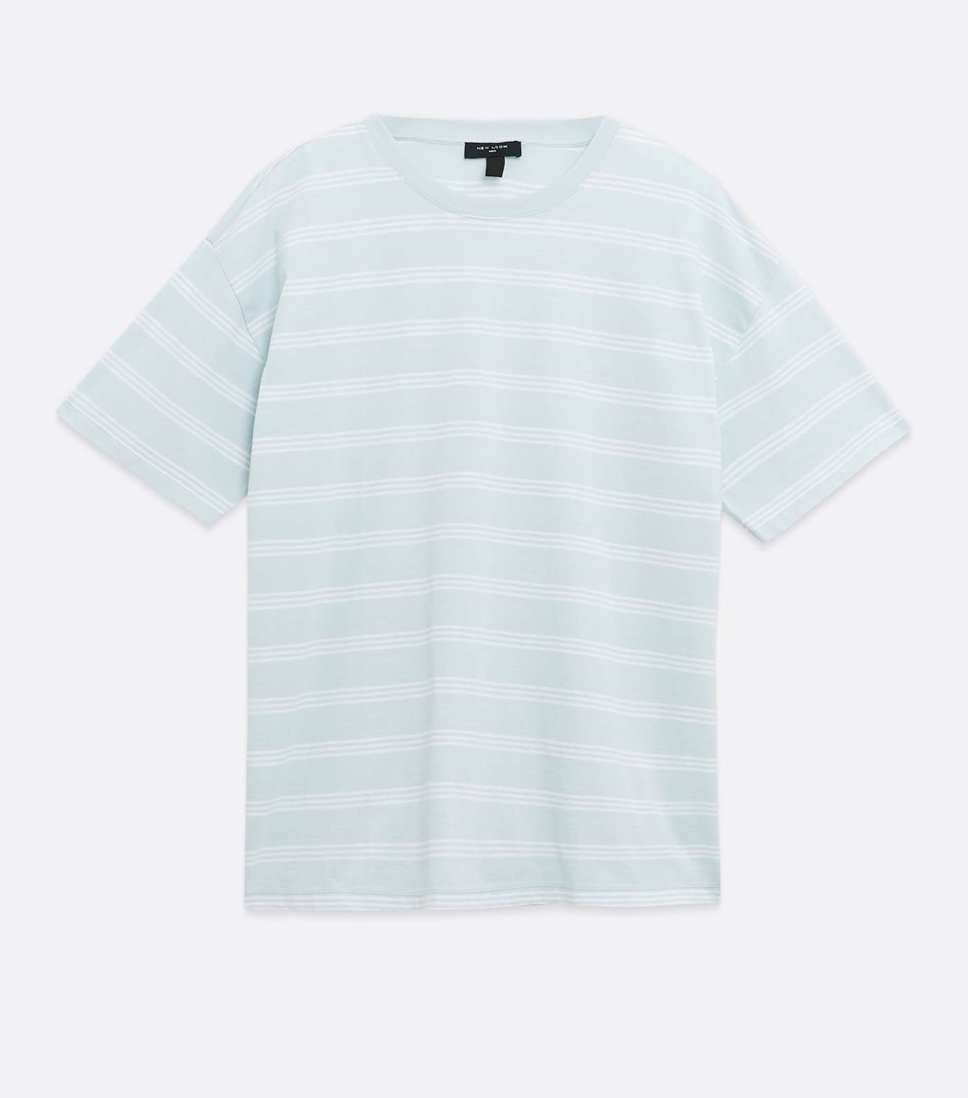 Pale Blue Stripe Oversized T-Shirt Image 5