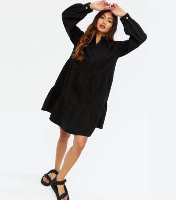 black smock dress