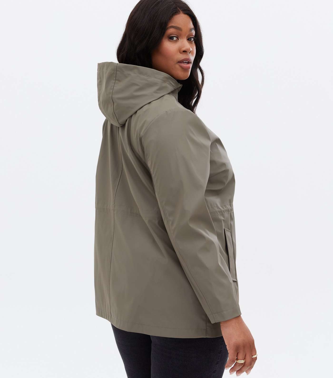 Curves Olive Hooded Anorak Image 4