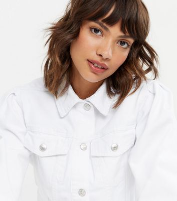 white denim jacket topshop