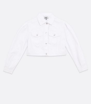 white jean jacket cropped