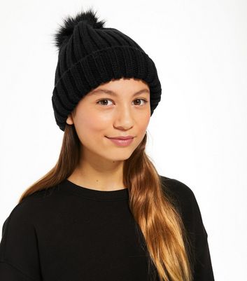 ladies black wooly hat