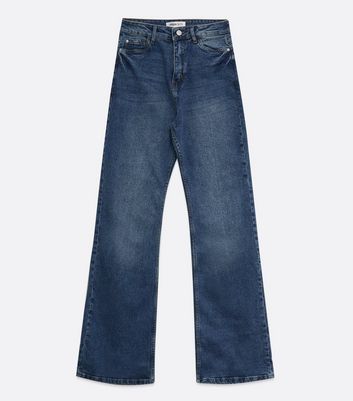 Click to view product details and reviews for Urban Bliss Blue Rinse Wash Flared Jeans New Look.