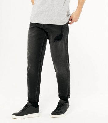 black ripped jeans mens tapered