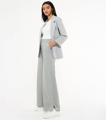 Grey Jersey Wide Leg Joggers | New Look