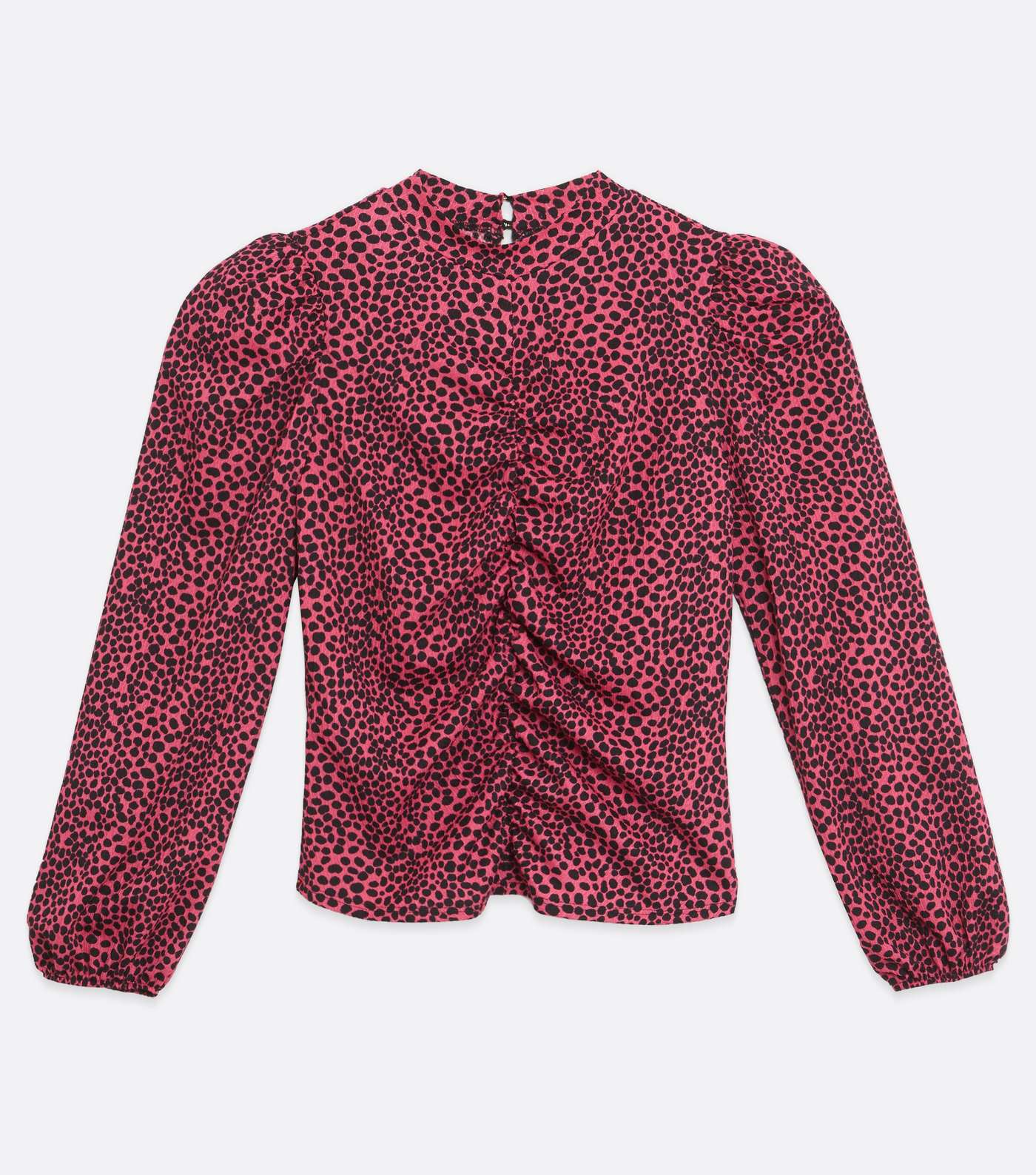 Pink Leopard Print Ruched Top  Image 5