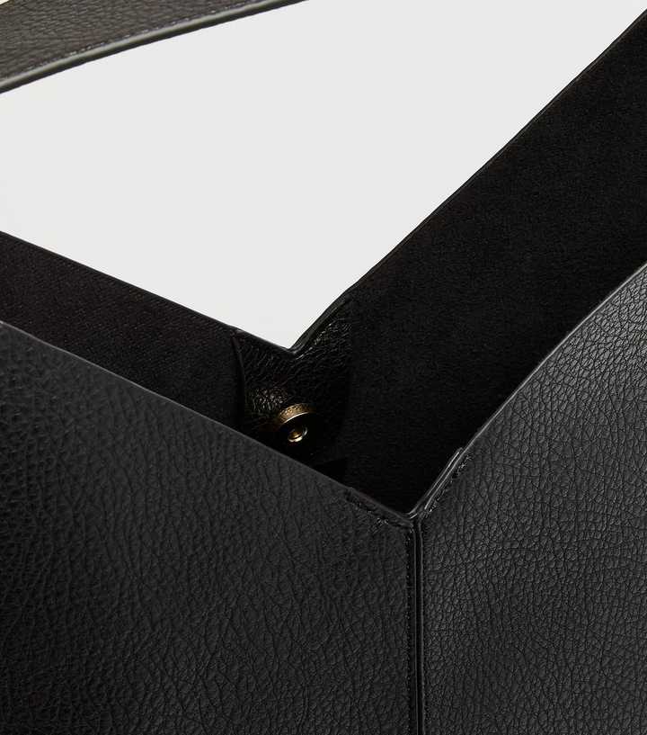 Black Leather-Look Midi Tote Bag New Look, £25.99