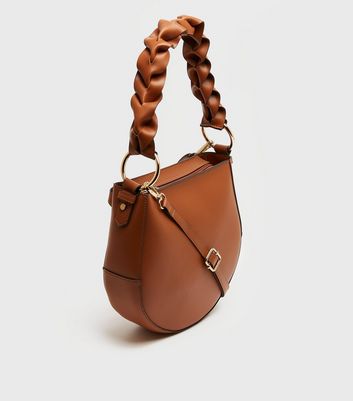 tan leather saddle handbag