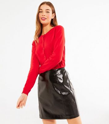 New look deals red cardigan