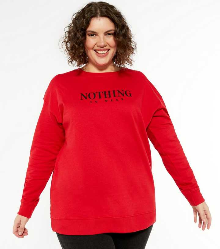 Red Nothing To Wear Logo Sweatshirt