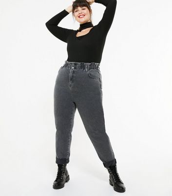 Elasticated black jeans Outlet