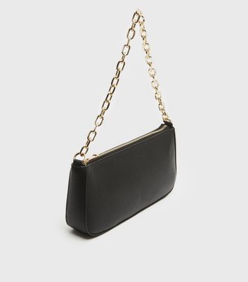 Black Chunky Chain Shoulder Bag New Look