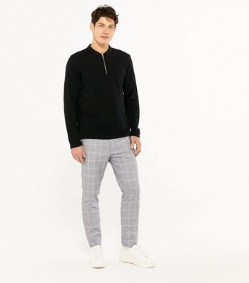 Grey Check Skinny Trousers 
